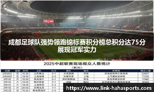 成都足球队强势领跑锦标赛积分榜总积分达75分展现冠军实力